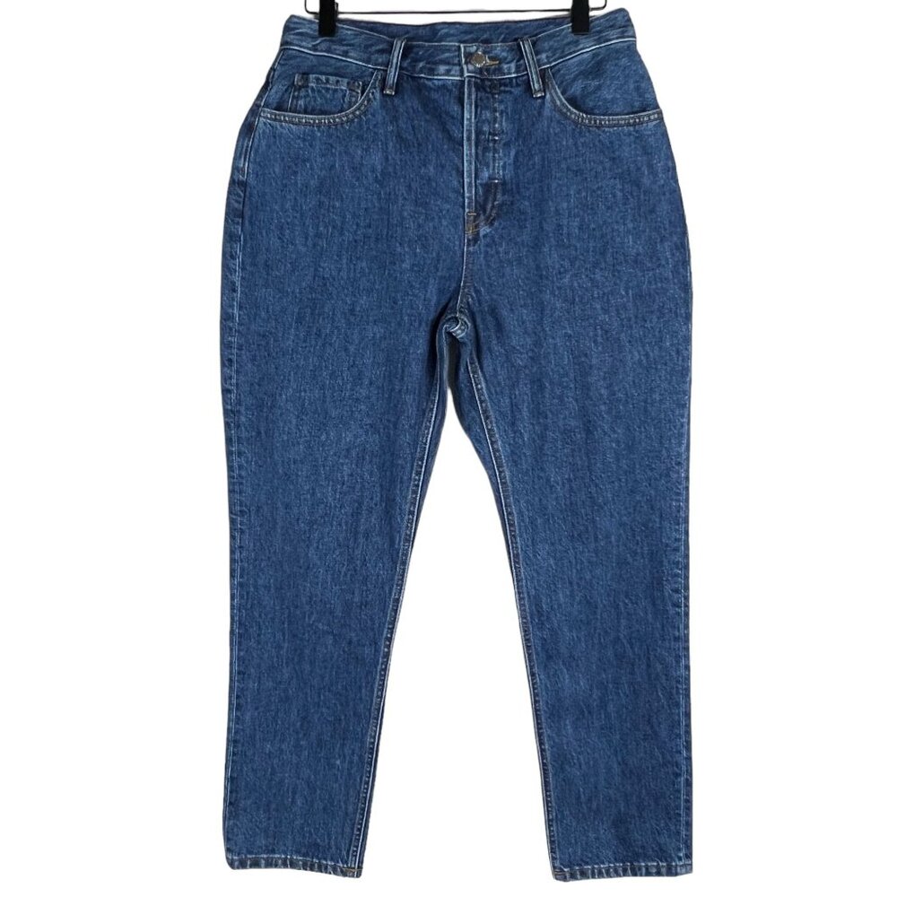 NWOT Everlane The Rigid Way-High Jeans in Indigo 100% Organic Cotton Size 28 R